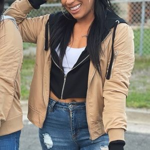 Tan Bomber Jacket